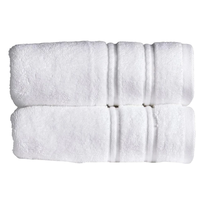 Christy Antalya Hand Towels - Set of 2 - 100% Turkish Cotton - Soft Plush Luxury - Quick Dry