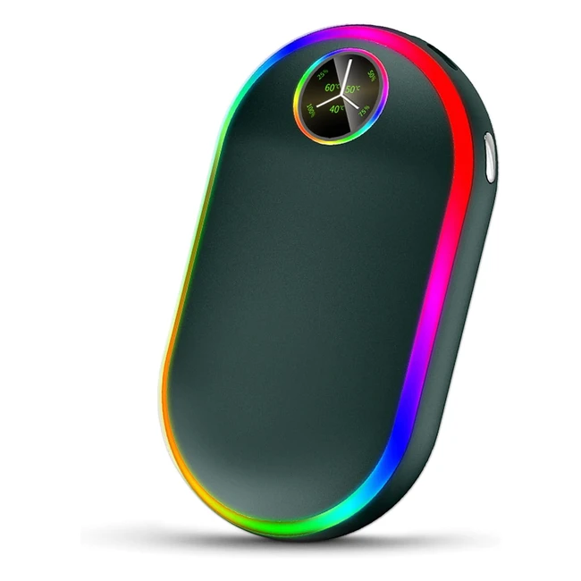 Chauffe-mains rechargeable 10000mAh avec lumière 7 couleurs | Chaufferette main électrique