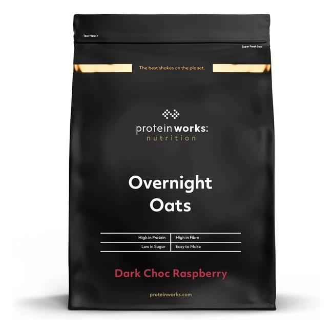 Overnight Oats Proteici - The Protein Works - Cioccolato Fondente al Lampone - 1kg