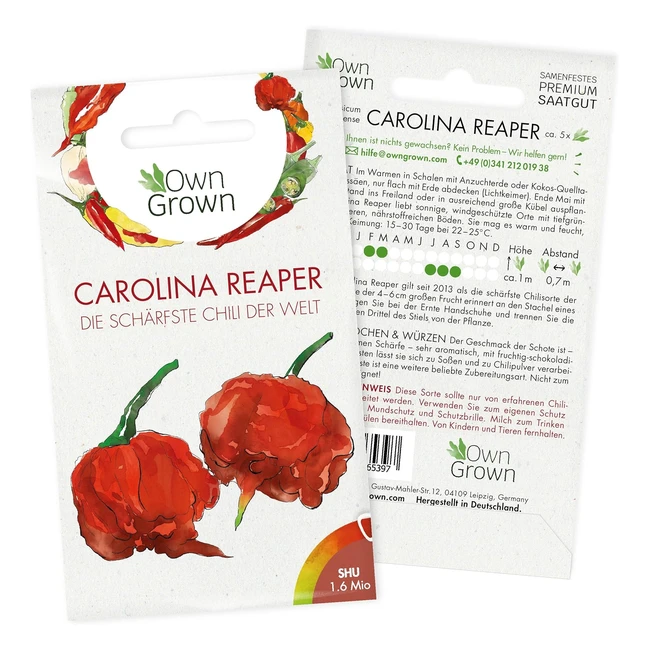 Carolina Reaper Chili Samen - Die schrfste Chili der Welt Premium Samen fr 