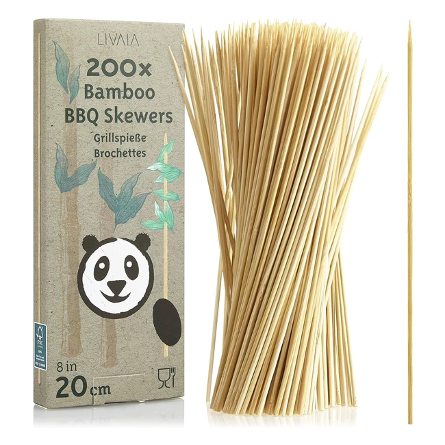 Premium Bambus Grillspiee - Extra lang - 200x