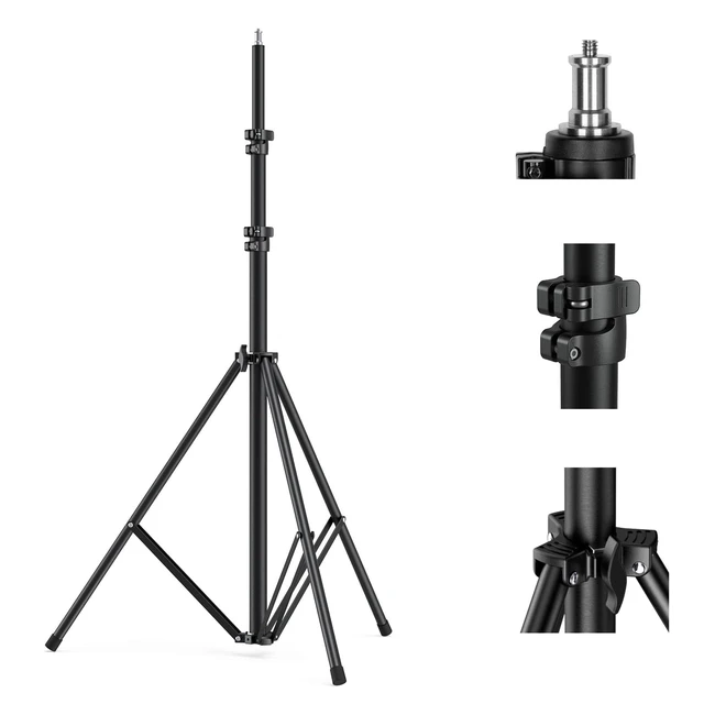 Smallrig Photography Light Stand 11092ft280cm, Air-Cushioned Aluminum Tripod Stand, Max Load 8kg