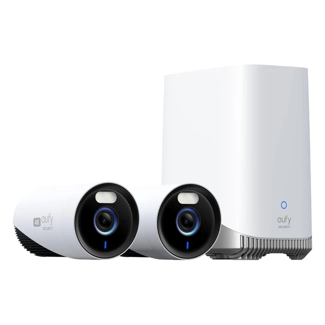 eufy security eufycam e330 Profi 2 Outdoor Überwachungskamera Set 4K 24/7 Aufnahme Netzteil WiFi NVR erweiterbar bis zu 10 Kameras lokale Speicherung keine Gebühren