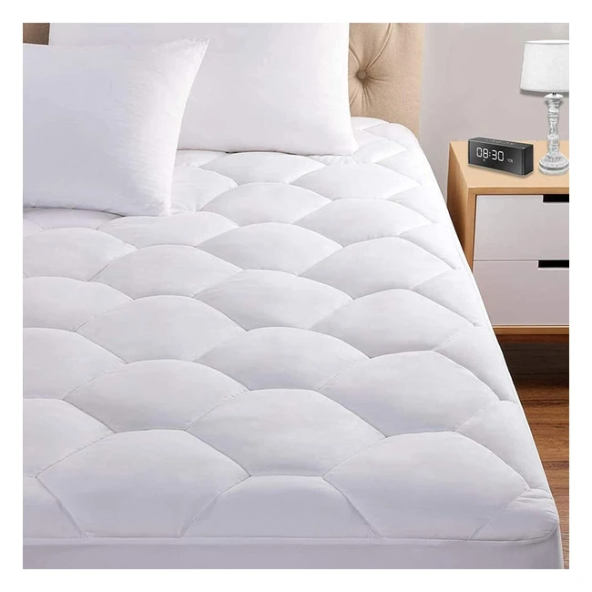 High Living Quilted Mattress Protector - Hypoallergenic Extra Deep Fitted Cover - 30cm - Double