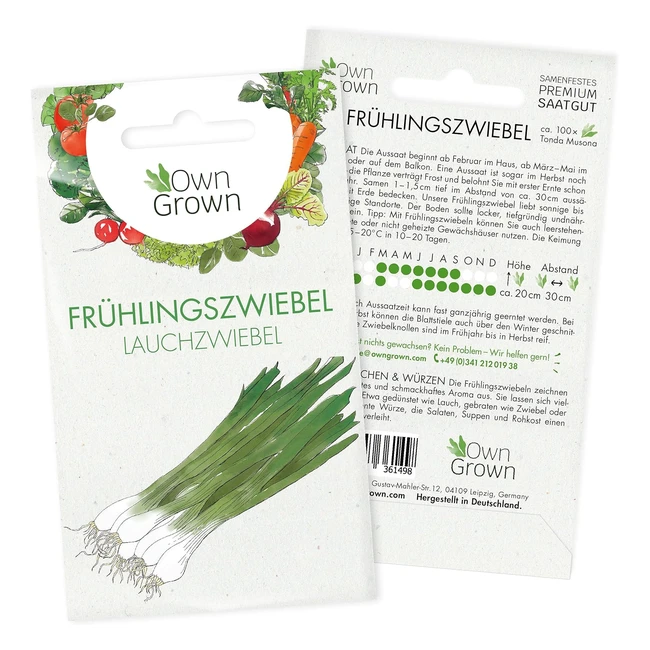 Premium Frhlingszwiebel Samen - Fr ca 100 Pflanzen - Bestes Wintergemse S