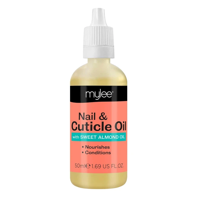 Mylee Sweet Almond Nail Cuticle Oil 50ml - Deeply Hydrating, Nourishing, Non-Greasy Formula