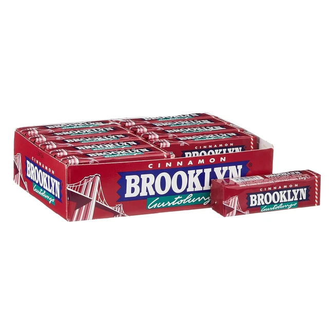 Gomme da masticare al gusto cannella Brooklyn - Confezione da 20 stick da 9 lastrine