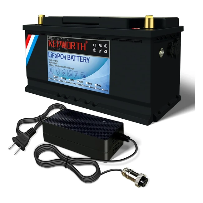 Batterie Lithium LiFePO4 12V 100Ah - Cycle profonde 5000 fois - Remplace AGM ou 