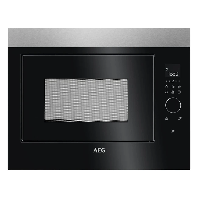 AEG 26L Built-in Microwave Grill - Black Stainless Steel FastCooking EasyClean