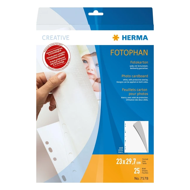 Herma 7578 - Papel protector 230x297mm color blanco - 1 pieza
