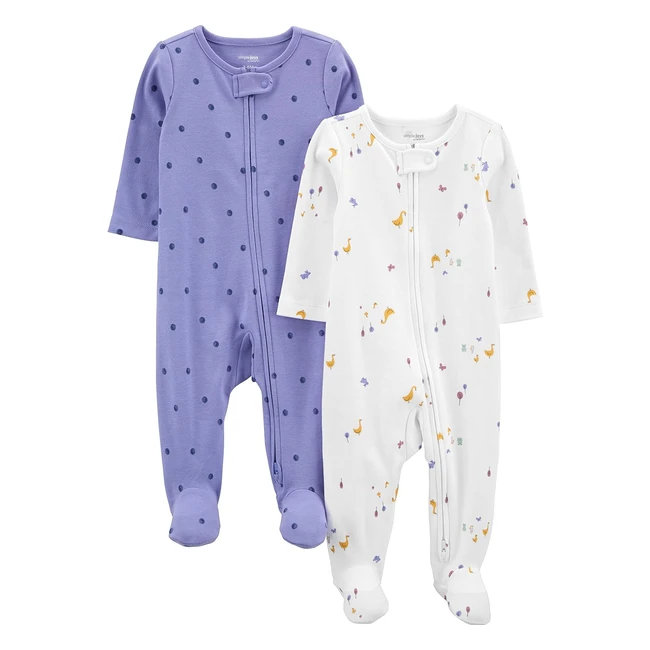 Pijama de algodón Simple Joys by Carter's para bebés y niños pequeños - Pack de 2