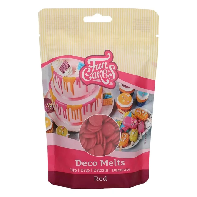 Funcakes Deco Melts Rosso - Gocciola Condisci e Decora - 250g