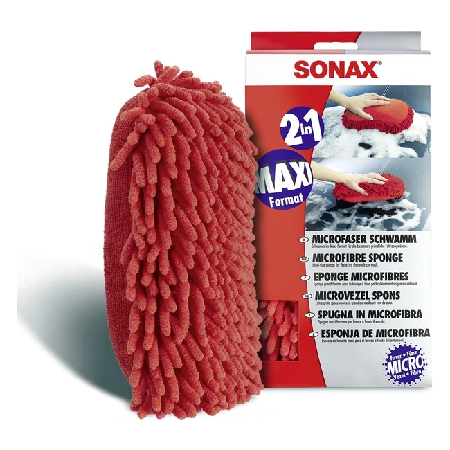 Sonax Spugna in Microfibra Maxiformato - Pulizia Profonda del Veicolo - 1 Pezzo 