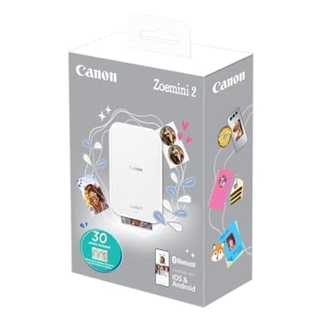 Canon Kit Zoemini 2 - Impresora Fotogrfica  Papel Fotogrfico Zink 20 Piezas