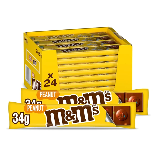 MMS Barretta Peanut al Cioccolato - Confezione da 24 barrette - Croccantezza e b