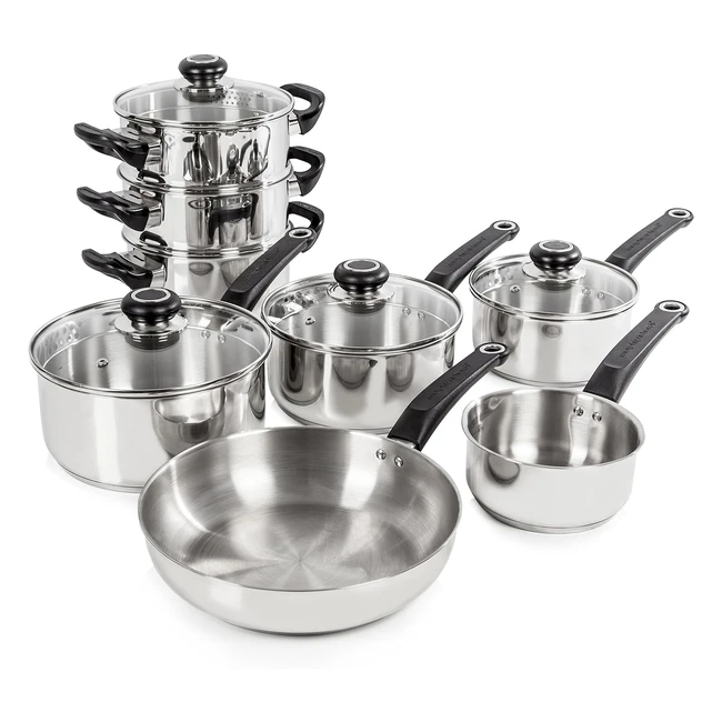 Morphy Richards 970001 Equip Induction Pan Set - Stainless Steel - Thermocore Te