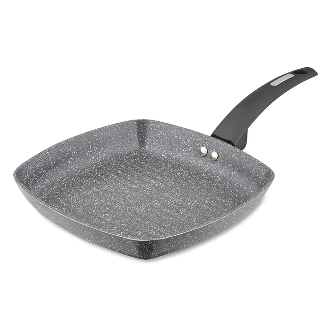 Tower T80336 Cerastone Forged Grill Pan - Nonstick Coating - Soft Touch Handle - 25cm - Graphite