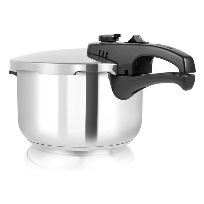 Tower T80245 Stainless Steel Pressure Cooker - 3L, Healthy Cooking, Fast & Energy Efficient