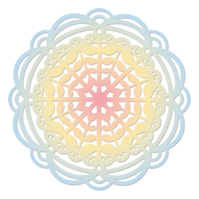 Thinlits Mandala Coeur Sizzix par Eileen Hull 665587 - Taille Unique