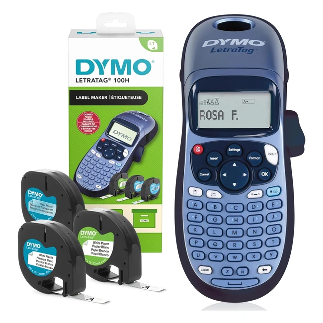 Dymo LetraTag LT100H - Kit de base avec étiqueteuse portable - Idéal au bureau et à la maison - Exclusivité Amazon