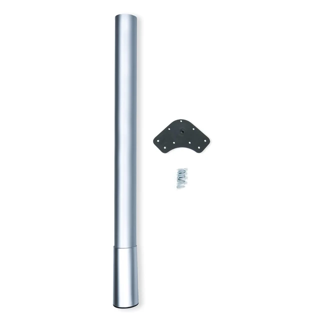 Pied de Table Rglable Emuca 2034725 - Hauteur 60cm - Acier Peint Aluminium