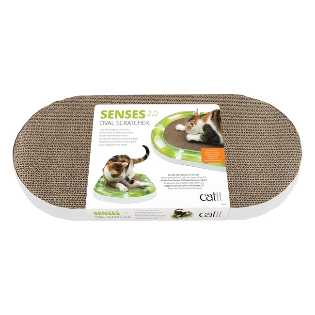 Catit Senses Oval Scratcher - Reference XYZ - Helps Cats Relax Stretch and Pro