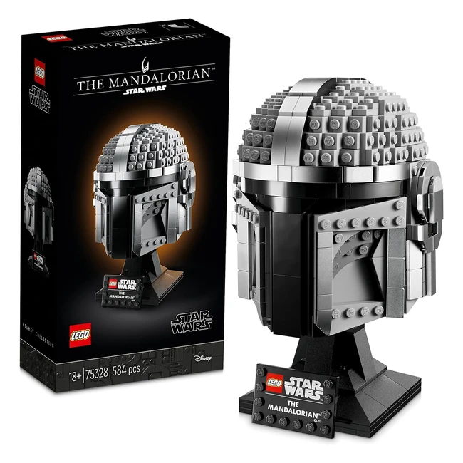 LEGO Star Wars Mandalorian Helm Modellbausatz für Erwachsene - Baubare Zimmerdeko für Fans - Persönliches Geschenk zum Valentinstag - 75328