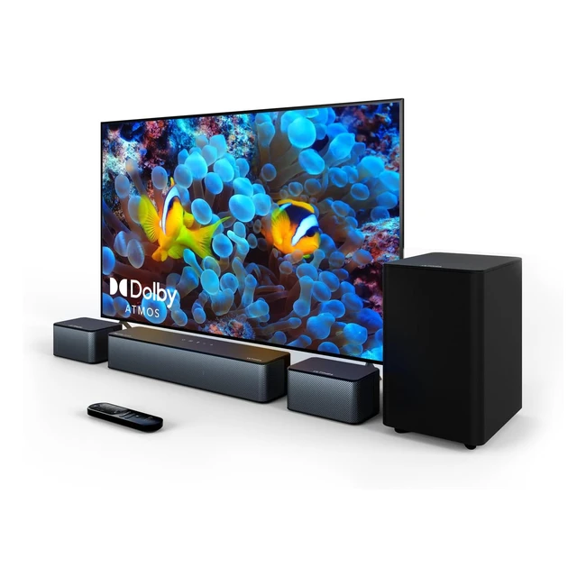 Ultima 51 Dolby Atmos Soundbar - 3D Surround Sound System with Wireless Subwoofer - Poseidon D60 Series 2023 Model