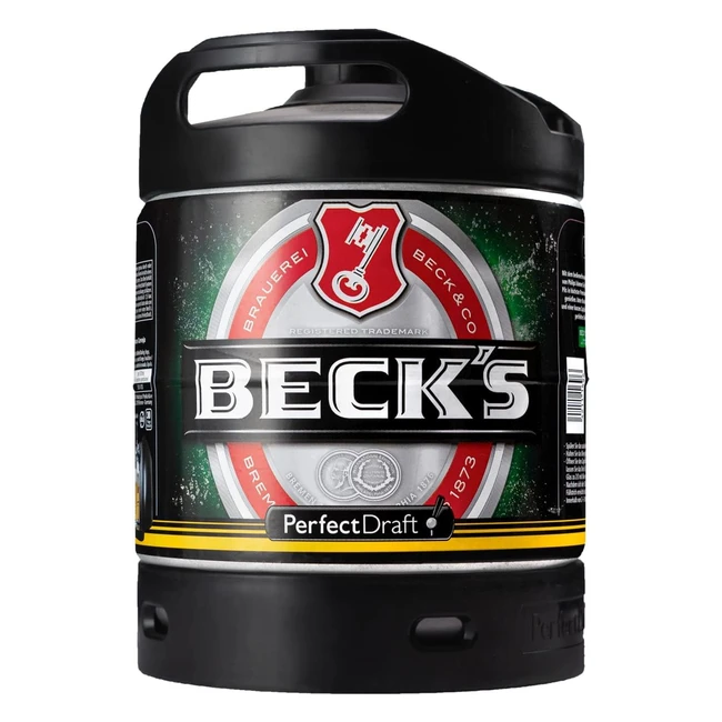 Becks Pils Bier Perfect Draft 1 x 6L Mehrweg Fassbier - Frisches Bier zu Hause selbst gezapft