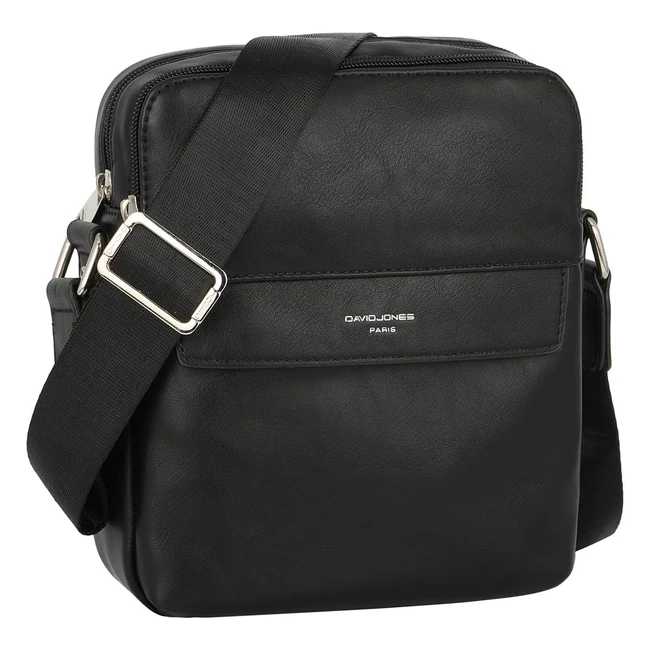 Bolso Bandolera Hombre David Jones - Cuero Genuino - Bolsillos Múltiples