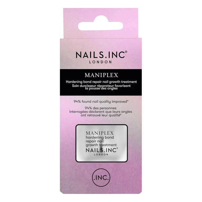 NailsInc ManiPlex Hardening Bond Repair Nail Growth Treatment 14ml - Strengthen, Lengthen, and Restore Nails