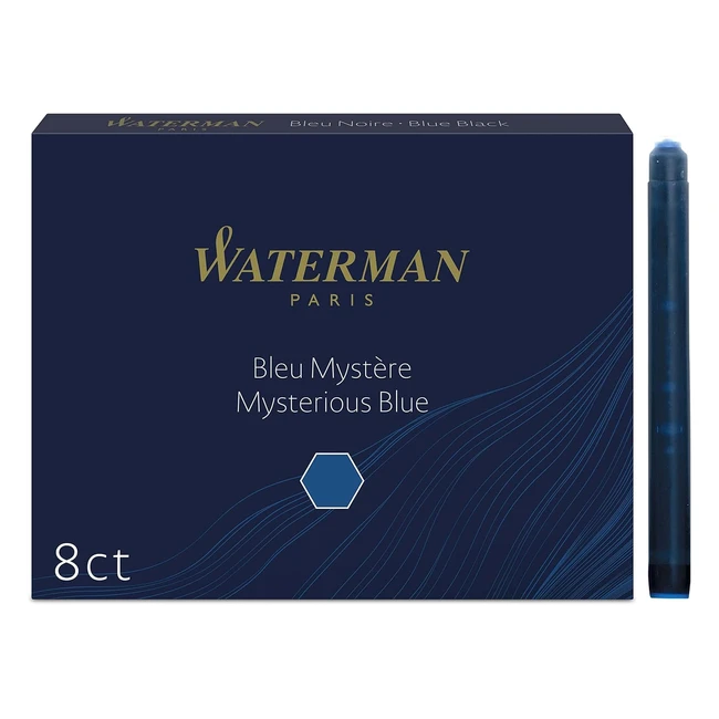 Cartouches dencre Waterman pour stylo plume format long - Couleur bleu mystre