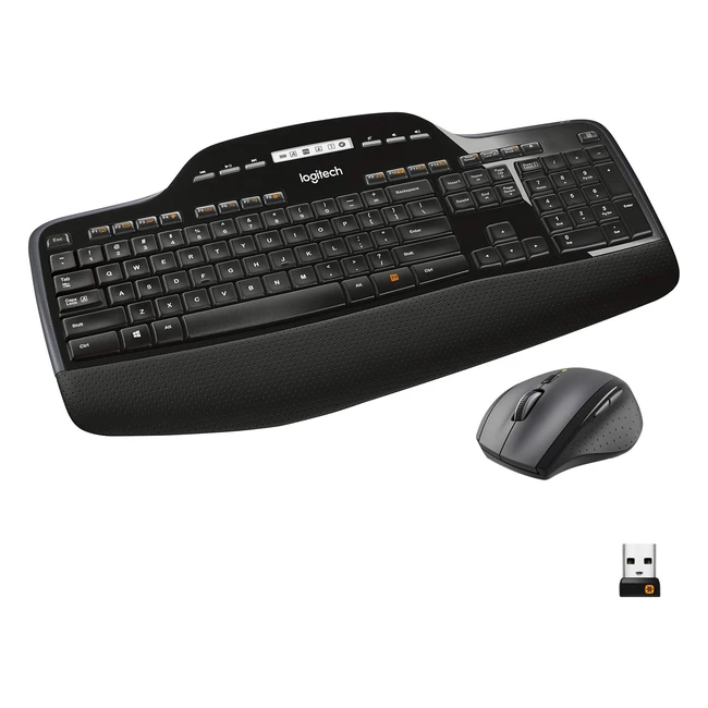 Logitech MK710 Kabelloses Tastatur-Maus-Set 24 GHz Verbindung Unifying USB-Emp