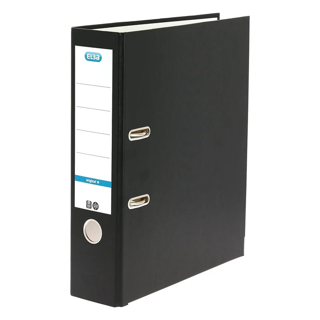 Elba A4 80mm Board Lever Arch File - Black, Durable & Secure