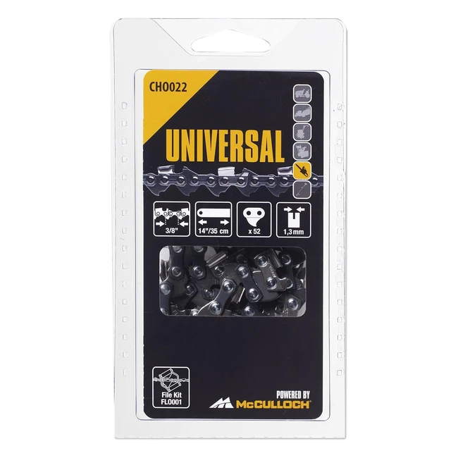 Cadena de Sierra Universal CHO022 - 1435cm, 38/52P - Mantenimiento Sencillo