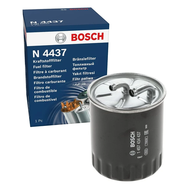 Filtro Diesel Bosch N4437 - Resistente al calore e liquidi - Alta efficienza di filtrazione