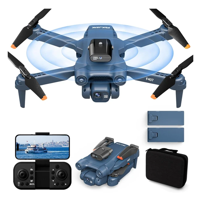 Dron plegable con cmara HD 1080p posicionamiento ptico y evasin activa de