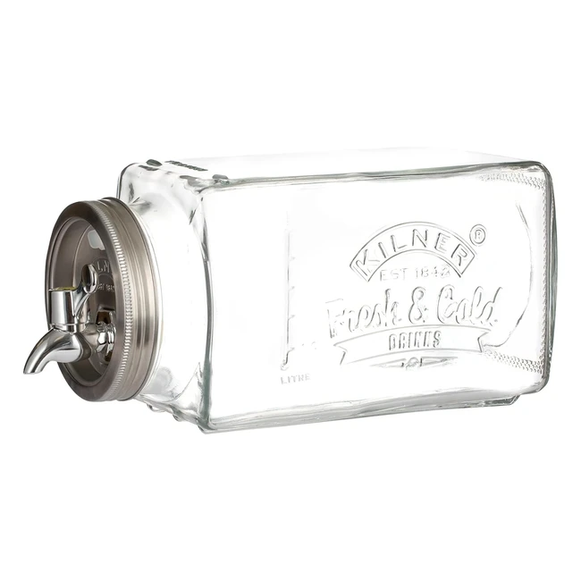 Kilner Glass Fridge Dispenser 3L - Keep Drinks Cold, Serve in Style