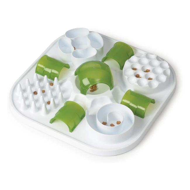 Catit Play Treat Puzzle Slow Feeder - Engage Your Cat with 6 Fun Activities!