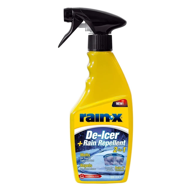 Spray Descongelante RainX para Parabrisas en 30 Segundos 2en1 Antihielo Coche 50