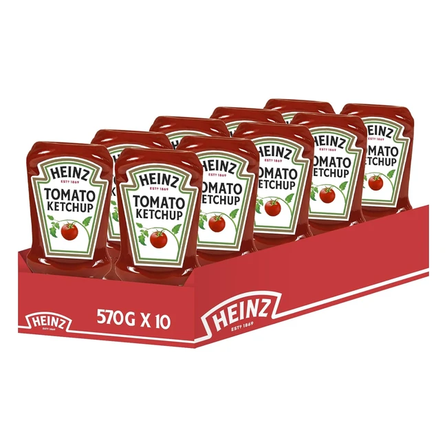 Ketchup Heinz Top Down 570g - Confezione da 10 - Pomodori di alta qualità