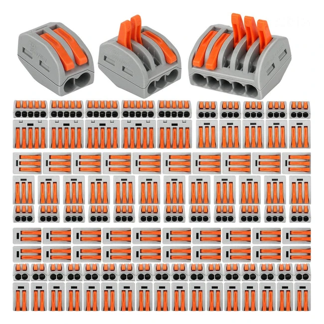 110 pezzi connettori elettrici Yushi - Set di morsetti a leva per cavi - PCT212, PCT213, PCT215