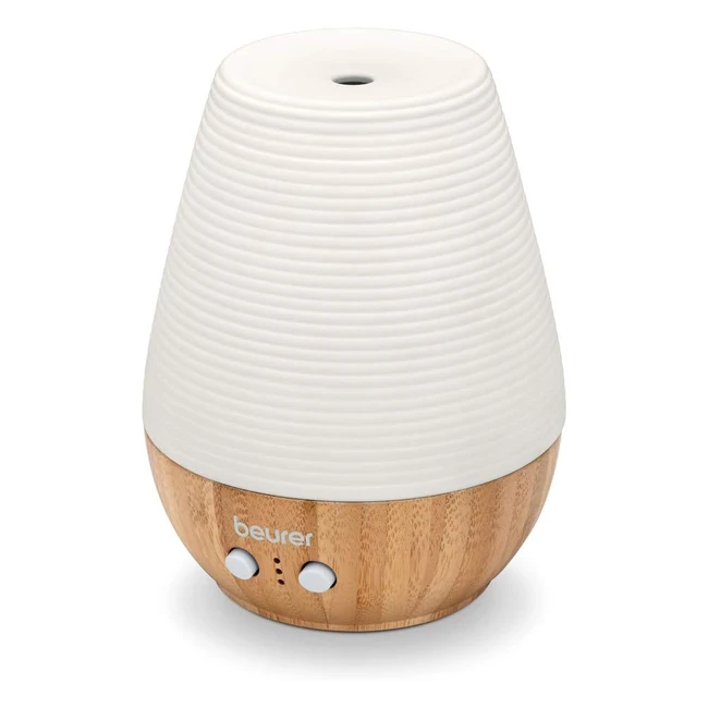Beurer LA40 Aroma Diffuser - Ultrasonic Atomisation - Real Bamboo & Porcelain - Wellness Light
