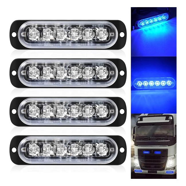 Barra luminosa di emergenza per auto con 46 LED stroboscopici - Defvnsy