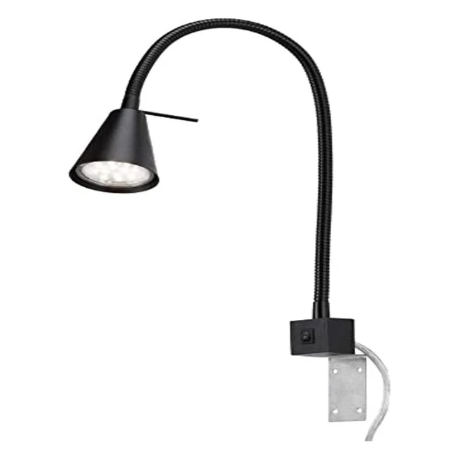 Lmpara de cama LED Briloner con brazo flexible - Negro