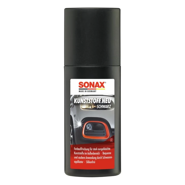 Sonax Kunststoff Neu 100ml - Farbauffrischung für stark verblasste Kunststoffe im Fahrzeugäußeren - Nr. 04091000