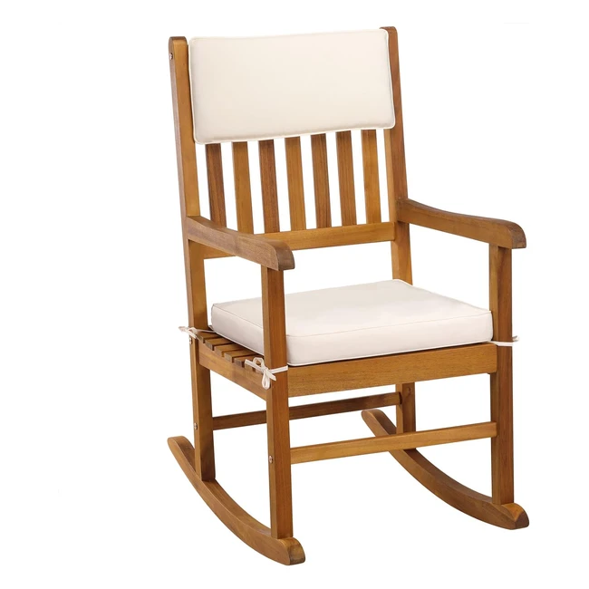 Rocking Chair Deluxe, Exotisches Holz, Wetterfest, 107x54x76cm
