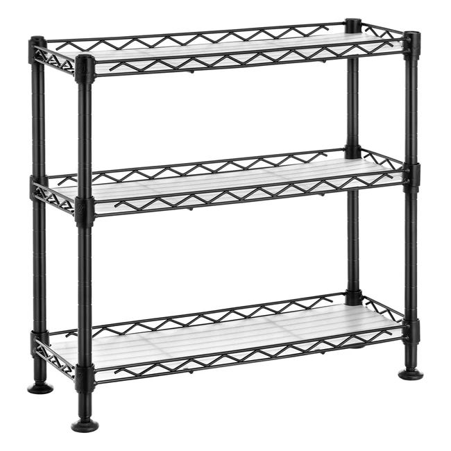 Songmics 3-Tier Spice Rack - Metal Kitchen Counter Shelf with Adjustable Shelves - 40 x 15 x 395 cm