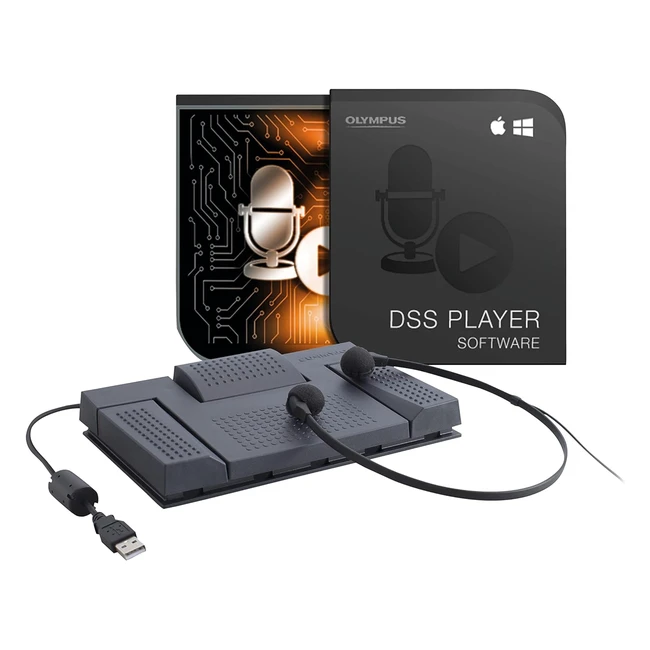 Kit Transcripcin Olympus AS2400 - Pedal Auriculares y Software DSS Player Sta
