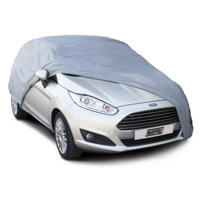 Maypole Breathable Full Cover for Medium Cars, Water Resistant, Grey - Protect Your Car with Ease